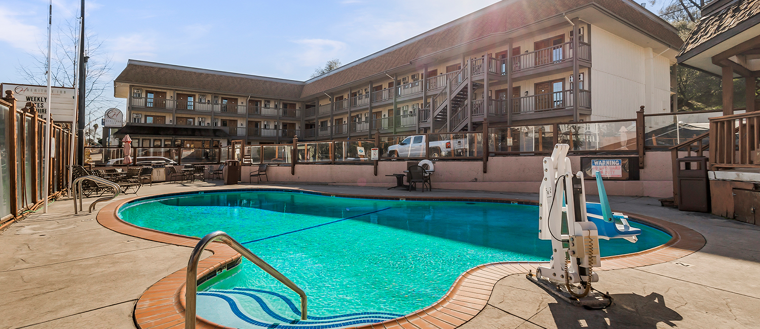 Relax by our lovely outdoor pool Bask in the California sunshine